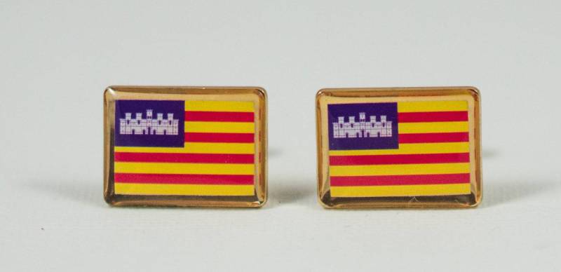 Balearen Flagge Manschettenknöpfe, Reversnadeln, Krawattenstangen, Ohrringe, Schmuck Und Accessoires von LoudCufflinks