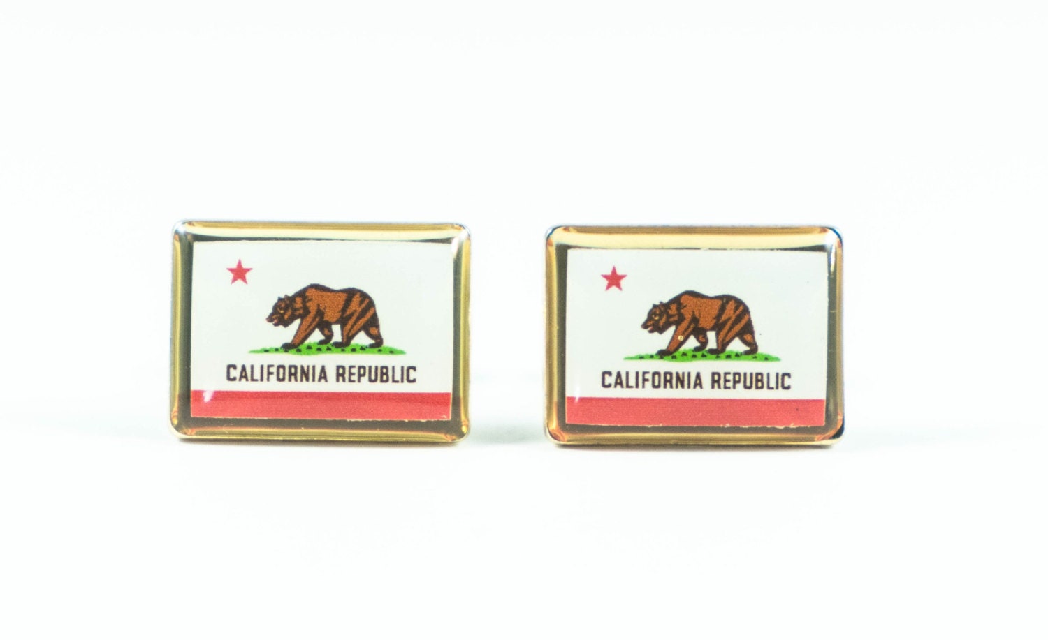 California State Flag Manschettenknöpfe, Reversnadeln, Krawattenstangen, Ohrringe, Schmuck Und Accessoires von LoudCufflinks