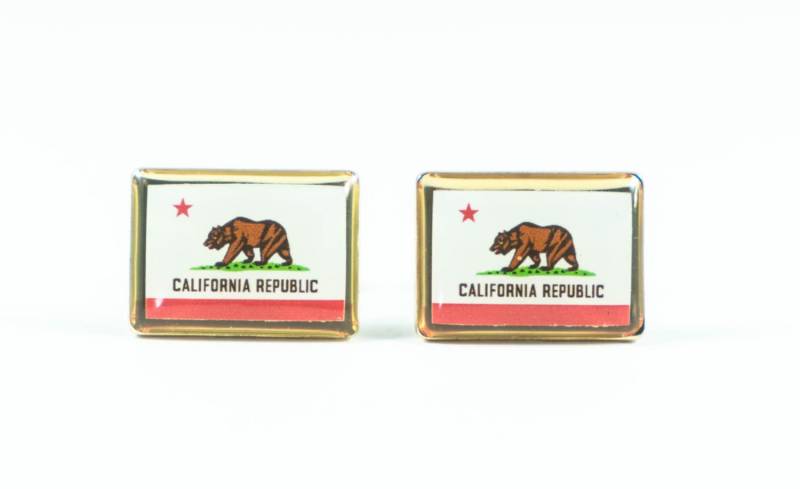 California State Flag Manschettenknöpfe, Reversnadeln, Krawattenstangen, Ohrringe, Schmuck Und Accessoires von LoudCufflinks