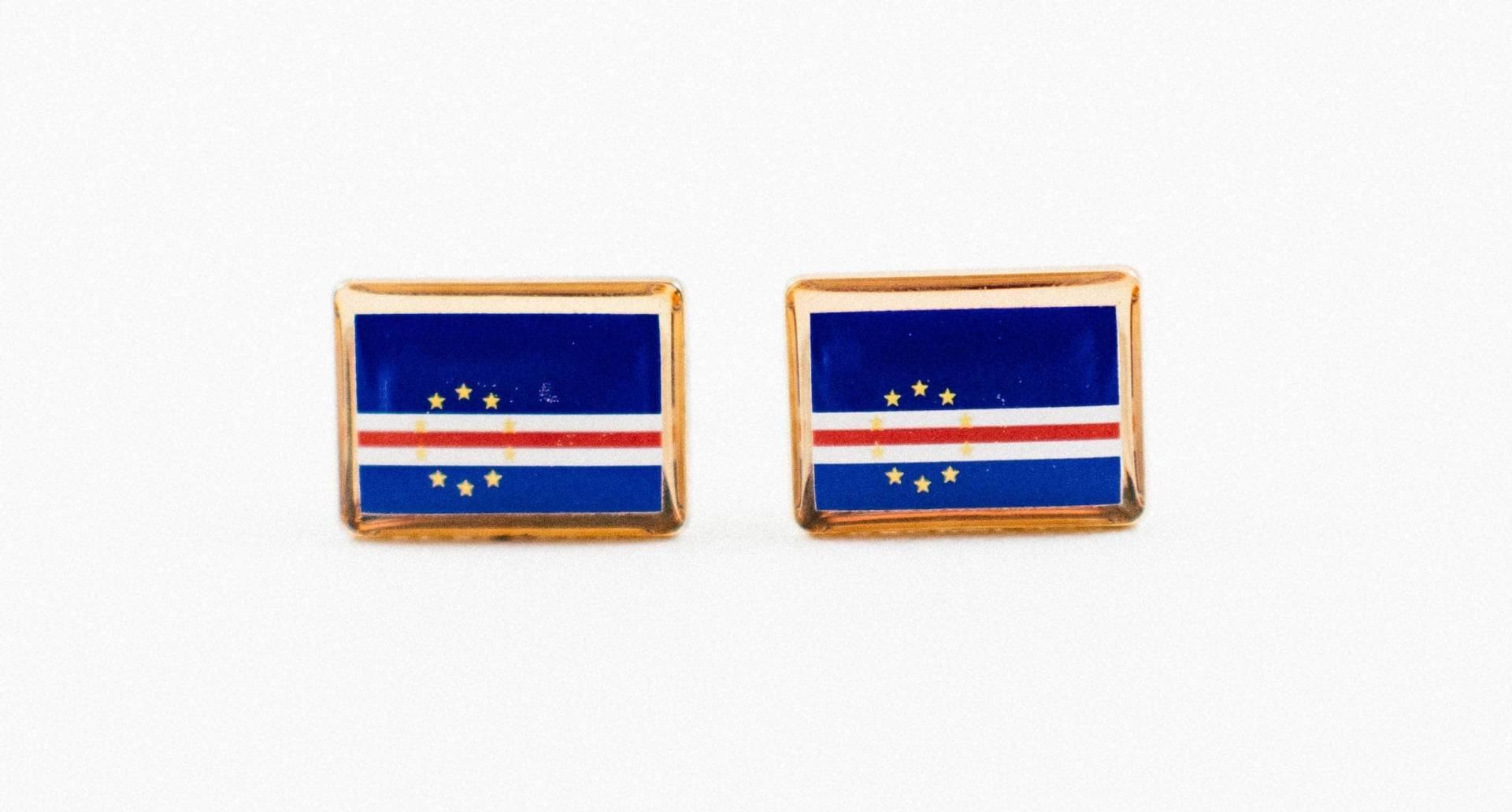 Cape Verdean Flag Manschettenknöpfe, Reversnadeln, Krawattenstangen, Ohrringe, Schmuck Und Accessoires von LoudCufflinks