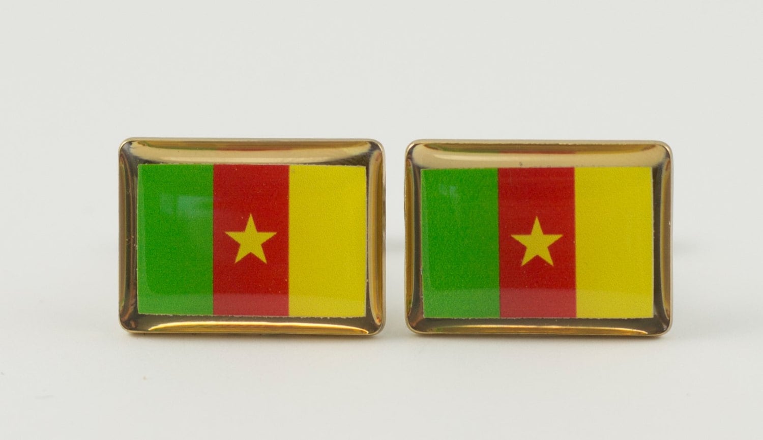 Kamerun Flagge Manschettenknöpfe, Anstecknadeln, Krawattenhalter, Ohrringe, Schmuck Und Accessoires von LoudCufflinks