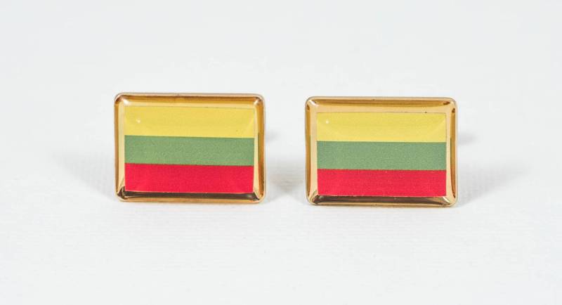 Litauen Flagge Manschettenknöpfe, Reversnadeln, Krawattenstangen, Ohrringe, Schmuck Und Accessoires von LoudCufflinks