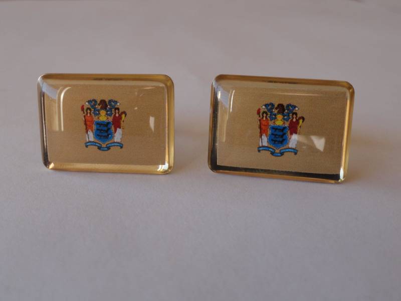 New Jersey State Flag Manschettenknöpfe, Reversnadeln, Krawattenstangen, Ohrringe, Schmuck Und Accessoires von LoudCufflinks