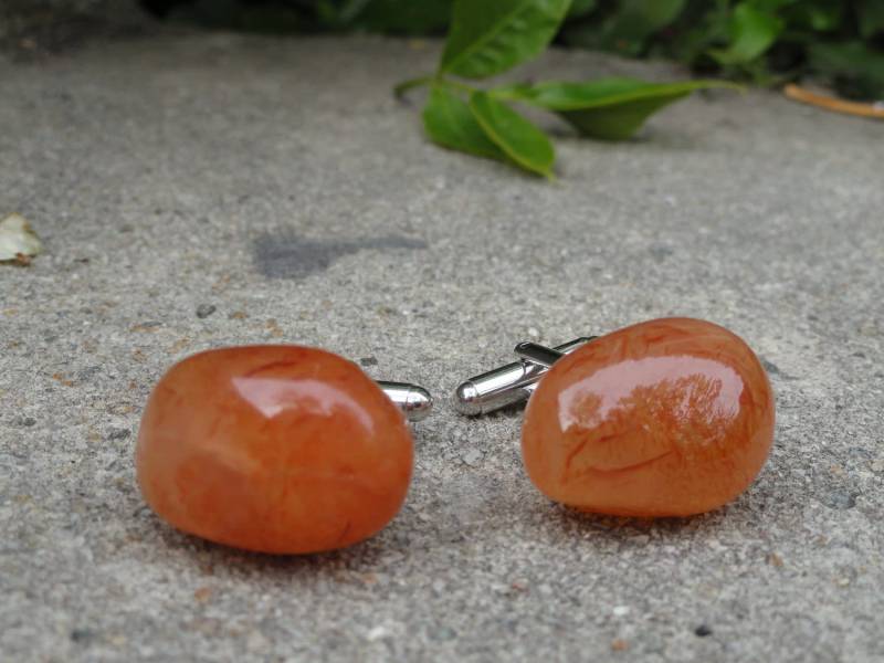 Polierte Carnellian Manschettenknöpfe von LoudCufflinks