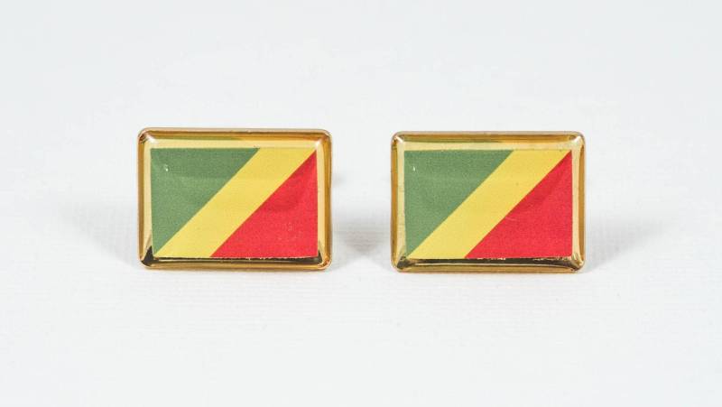 Republik Kongo Flagge Manschettenknöpfe, Reversnadeln, Krawattenstangen, Ohrringe, Schmuck Und Accessoires von LoudCufflinks