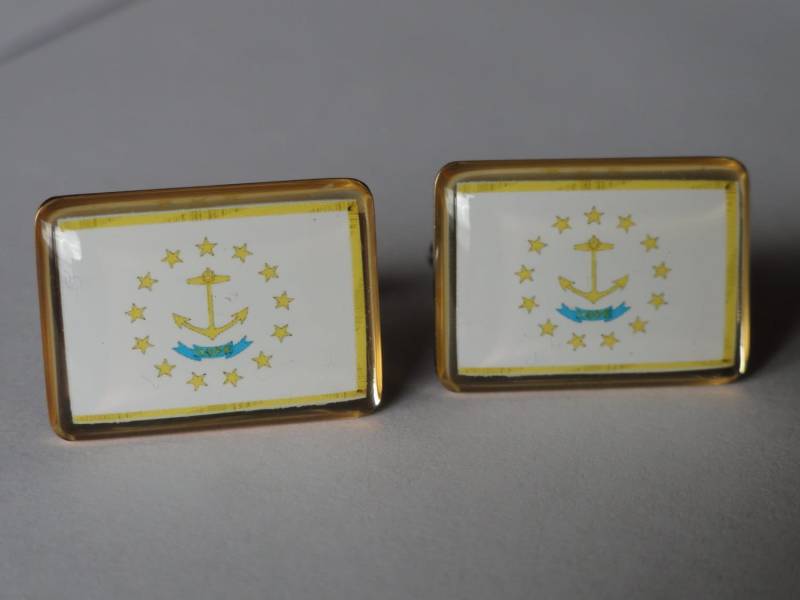 Rhode Island State Flag Manschettenknöpfe, Reversnadeln, Krawattenstangen, Ohrringe, Schmuck Und Accessoires von LoudCufflinks