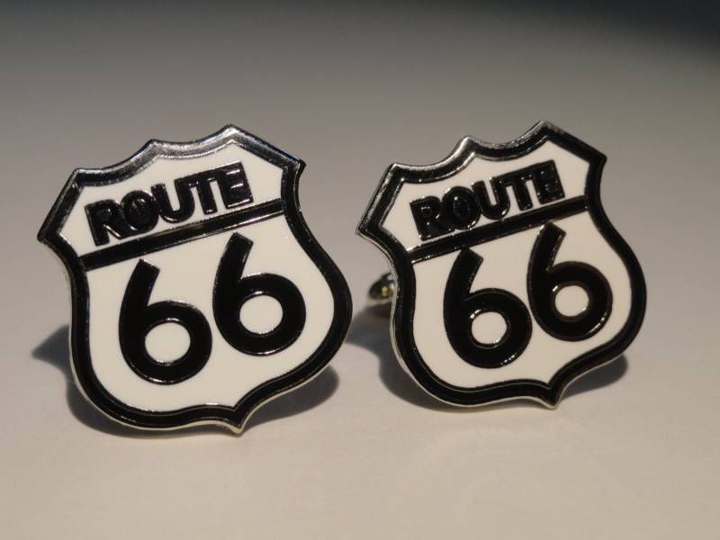 Route 66 Manschettenknöpfe, Reversstifte, Krawattenstangen, Ohrringe, Schmuck Und Accessoires von LoudCufflinks