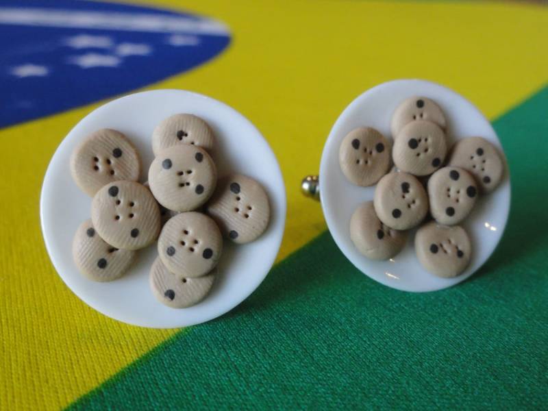 Schokoladenchip Cookies Manschettenknöpfe, Reversnadeln, Krawattenstangen, Ohrringe, Schmuck Und Zubehör von LoudCufflinks