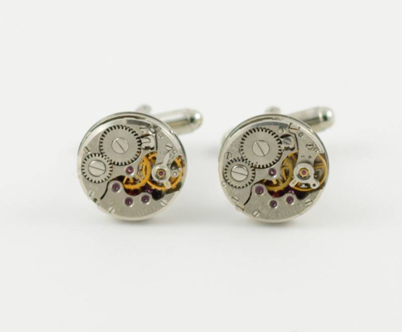 Steampunk Uhrwerk Manschettenknöpfe, Anstecknadeln, Krawattenhalter, Ohrringe, Schmuck Und Zubehör - Wählen Sie Ihren Stil von LoudCufflinks