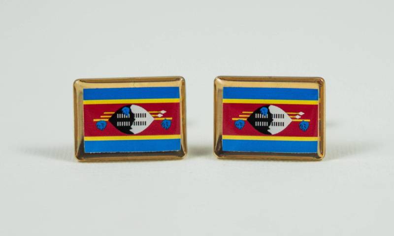 Swaziland Flagge Manschettenknöpfe Eswatini Manschettenknöpfe, Reversnadeln, Krawattenstangen, Ohrringe, Schmuck Und Accessoires von LoudCufflinks