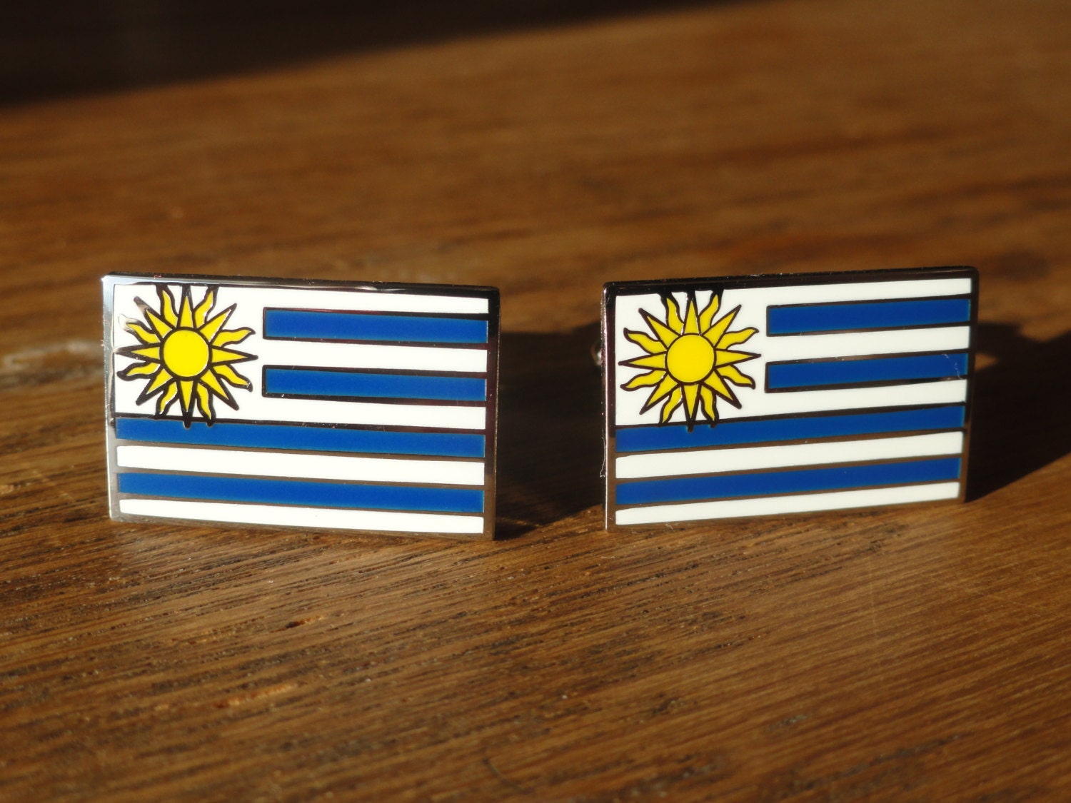 Uruguay Flagge Manschettenknöpfe, Reversnadeln, Krawattenstangen, Ohrringe, Schmuck Und Accessoires von LoudCufflinks