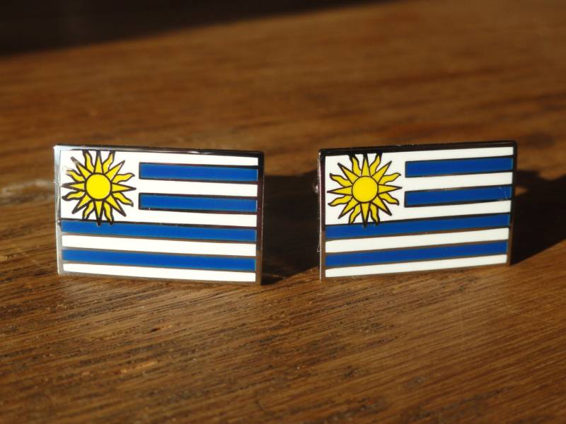 Uruguay Flagge Manschettenknöpfe, Reversnadeln, Krawattenstangen, Ohrringe, Schmuck Und Accessoires von LoudCufflinks
