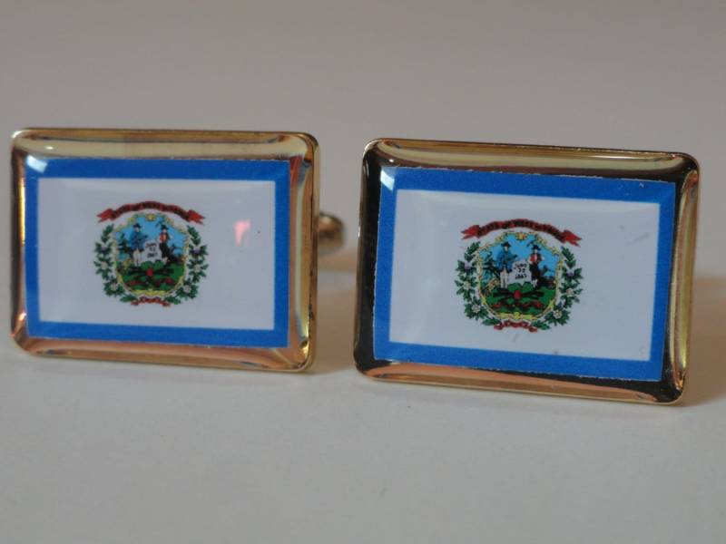 West Virginia State Flag Manschettenknöpfe, Reversstifte, Krawattenstangen, Ohrringe, Schmuck Und Accessoires von LoudCufflinks