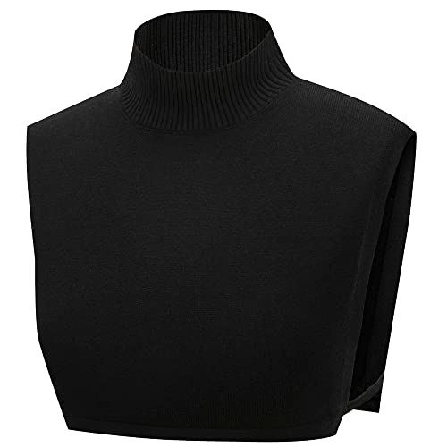 LoudSung Abnehmbarer Pullover Büste Strick Rollkragen Halbhemd Winter Fake Kragen Elegant für Frauen Mädchen von LoudSung