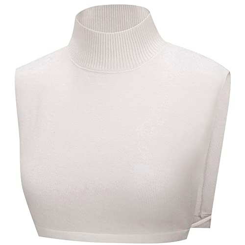 LoudSung Abnehmbarer Pullover Büste Strick Rollkragen Halbhemd Winter Fake Kragen Elegant für Frauen Mädchen von LoudSung