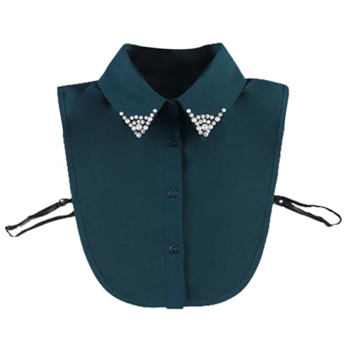 LoudSung FAKE HALLAR AUSFAHRE HALFHEISE Hemdbluse falsche Kragen elegant Diamant reine Farbe für Frauen Mädchen von LoudSung