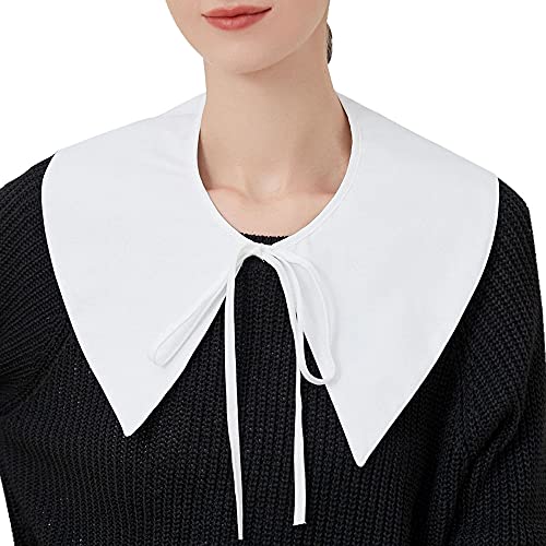 LoudSung Fake Collar Abnehmbare Bluse Falscher Kragen Halbe Hemden Kragen Kleiner Schal Top Elegant für Frauen Mädchen von LoudSung