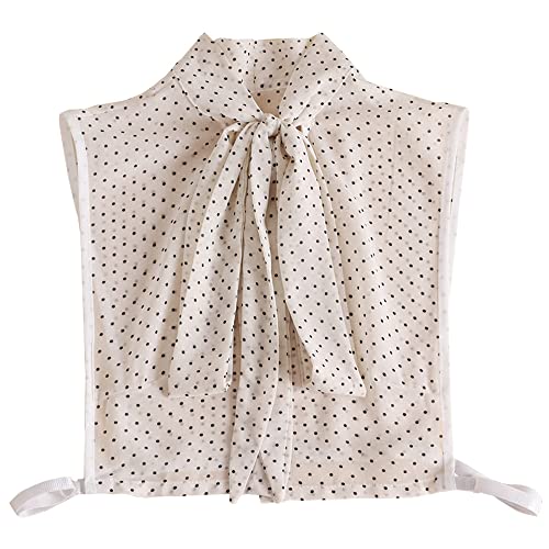 LoudSung Fake Collar Abnehmbare Halbhemdbluse Falscher Kragen Elegant Polka Dots Bow Knot für Frauen Mädchen von LoudSung