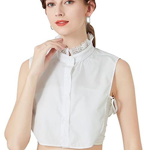 LoudSung Fake Collar Abnehmbare Halbhemdbluse Falscher Kragen Spitzendesign für Frauen Mädchen LoudSung Fake Collar Abnehmbare Halbhemdbluse Falscher Kragen Spitzendesign für Frauen Mädchen von LoudSung
