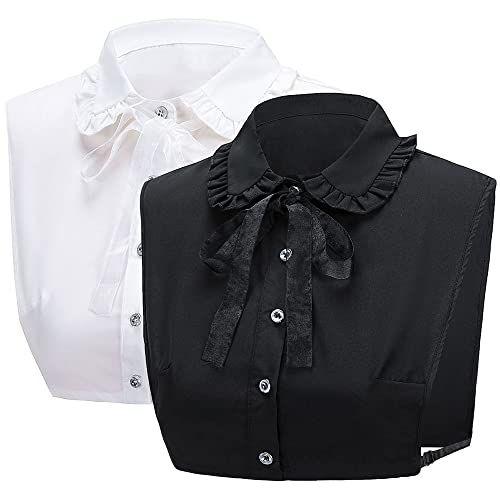 LoudSung Fake Collar Abnehmbare halbe Hemdbluse Falscher Kragen Blumenschnürung Top Elegantes schönes Design für Frauen Mädchen von LoudSung