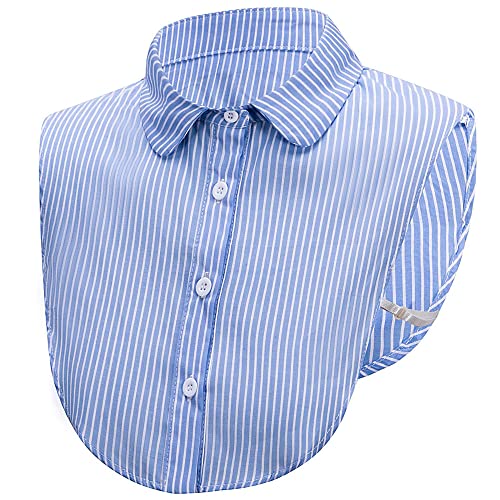 LoudSung Fake Collar Abnehmbare halbe Hemdbluse Falscher Kragen Gestreiftes Elegantes Design für Frauen Mädchen von LoudSung