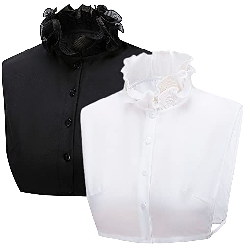 LoudSung Fake Collar Abnehmbare halbe Hemdbluse Falscher Kragen Süße Fliege Elegant für Frauen Mädchen von LoudSung