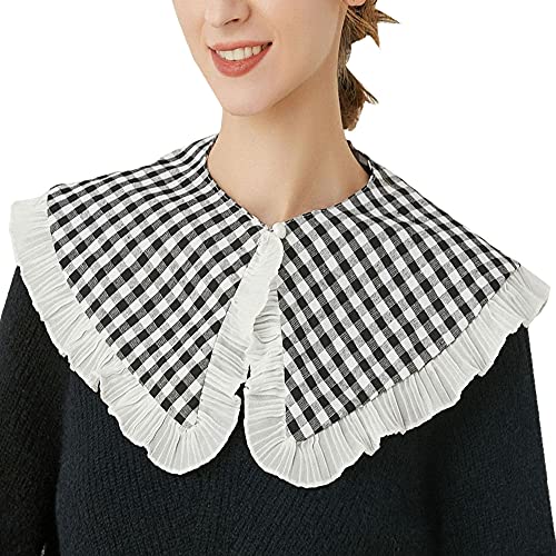 LoudSung Falscher Kragen Abnehmbare Bluse Gefälschter Kragen Halbe Hemden Kragen Schal Designed Top Elegant für Frauen Mädchen von LoudSung