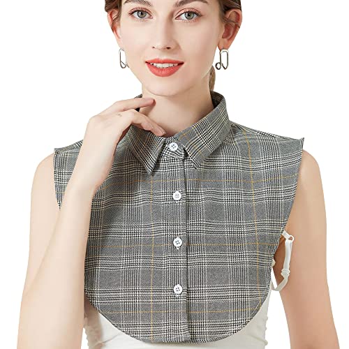 LoudSung Falscher Kragen Abnehmbare Halbhemdbluse Gefälschter Kragen Elegantes Design für Frauen Mädchen von LoudSung
