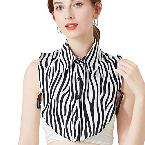LoudSung Falscher Kragen Abnehmbare Halbhemdbluse Gefälschter Kragen Elegantes Design für Frauen Mädchen von LoudSung