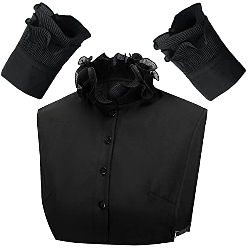 LoudSung False Hallar Abnehmbares halbe Hemdbluse gefälschte Ärmeln Handgelenk Manschetten Set Elegantes Design für Frauen Mädchen von LoudSung