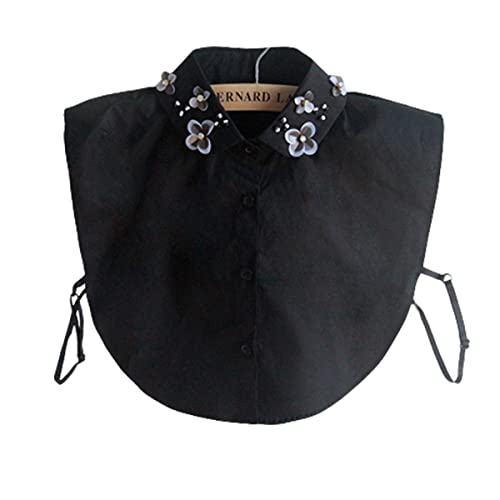 LoudSung False Hallar Abnehmbares halbe Hemdbluse gefälschte Kragen Elegante Stickstimulation Stresssteine Designs für Frauen Mädchen von LoudSung