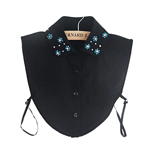 LoudSung False Hallar Abnehmbares halbe Hemdbluse gefälschte Kragen Elegante Stickstimulation Stresssteine Designs für Frauen Mädchen von LoudSung