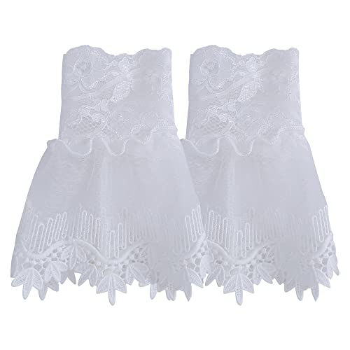 LoudSung False Sleeves Handmanschetten Floral Rüschen Layered Lace Cuff Abnehmbare Fake-Ärmel für Frauen Mädchen von LoudSung