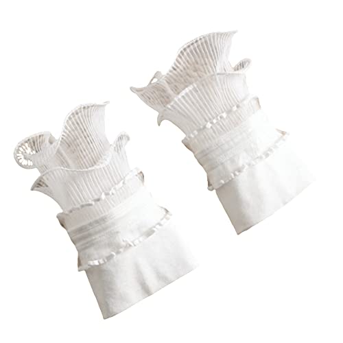 LoudSung MESSKRIST SHANDS Blumen Rüsche falsche Ärmel geschaffene Spitze abtrennbare Manschette gefälschte Ärmeln für Frauen Mädchen von LoudSung