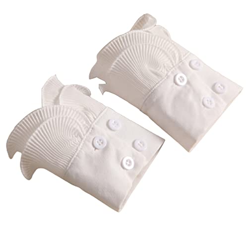 LoudSung MESSKRIST SHANDS Blumen Rüsche falsche Ärmel geschaffene Spitze abtrennbare Manschette gefälschte Ärmeln für Frauen Mädchen von LoudSung