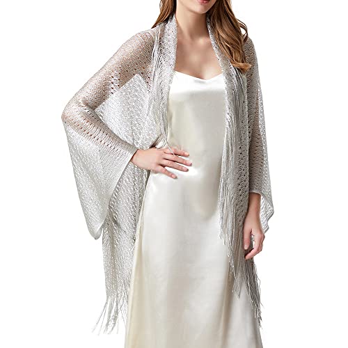 LoudSung Sommer Sheer Shrug Top Open Front Cardigan Beach Thin Soft Hollow Quaste Schals für Frauen Mädchen von LoudSung