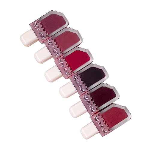 Loufy 6 Lipgloss Velvet Satin Lipstick Lip Ice Cream Lip Glaze Waterproof Long Lasting Beauty Woman Lips von Loufy