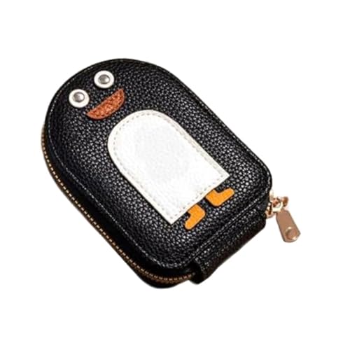 Loufy Cute Penguins PU Kreditkartenetui Cute Penguins Wallet Damen Kreditkartenetui mit 11 Kartenfächern Schwarz Langlebig Einfach zu bedienen, Schwarz von Loufy