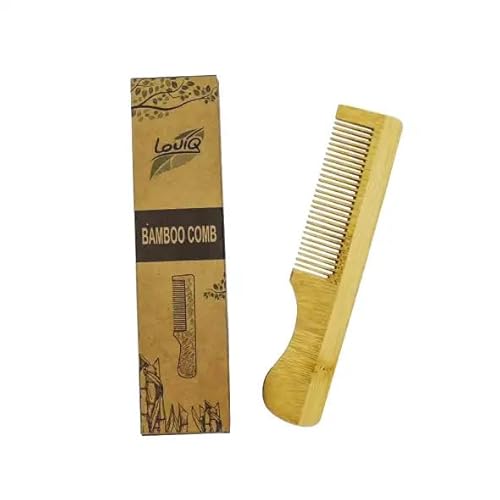 LouiQ Biologisch abbaubarer Bambuskamm für Damen und Herren, ideal für Haare, Entwirrungskamm, mittlere Zahnung, Qualität, Holzhaarkamm, breites Holz, antistatisch für langes Haar, umweltfreundlich LouiQ Biologisch abbaubarer Bambuskamm für Damen und Herren, ideal für Haare, Entwirrungskamm, mittlere Zahnung, Qualität, Holzhaarkamm, breites Holz, antistatisch für langes Haar, umweltfreundlich von LouiQ