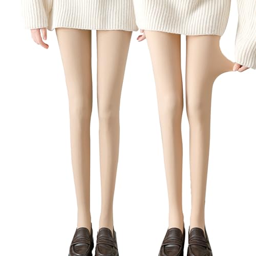 Louis Donné Capri Leggings Damen Reitleggings Damen Durchscheinende Makellose Beine Leggings Leggings Damen High Waist Sportleggings Yoga Leggings Für Kurze Röcke 80g (Hautfarbe) von Louis Donné