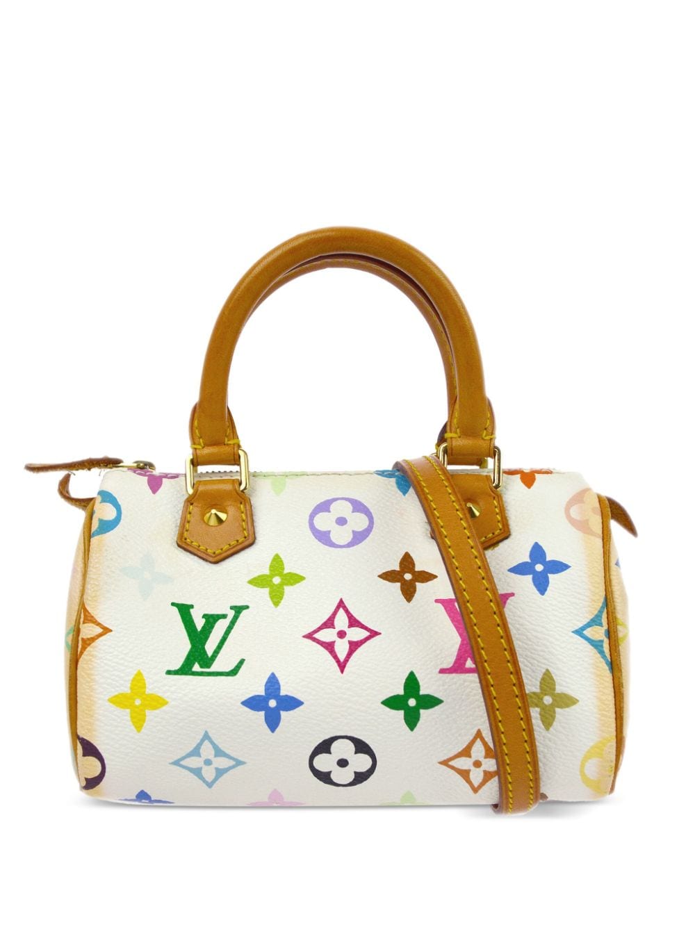 Louis Vuitton Pre-Owned 2000er mini x Takashi Murakami Speedy Handtasche - Weiß von Louis Vuitton Pre-Owned