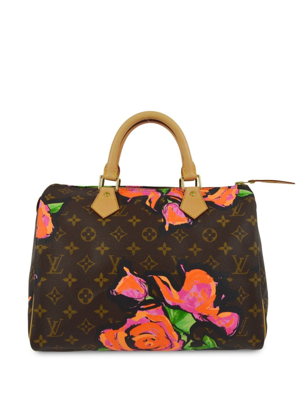 Louis Vuitton Pre-Owned 2008 Speedy 30 Handtasche mit Rosen-Print - Braun von Louis Vuitton Pre-Owned