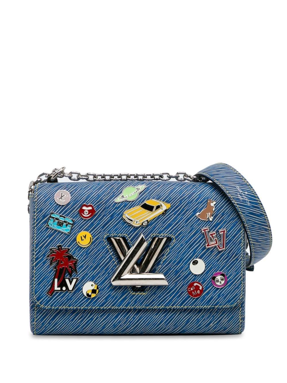 Louis Vuitton Pre-Owned 2017 Limited Edition Pins Embellished Epi Twist MM crossbody bag - Blau von Louis Vuitton Pre-Owned