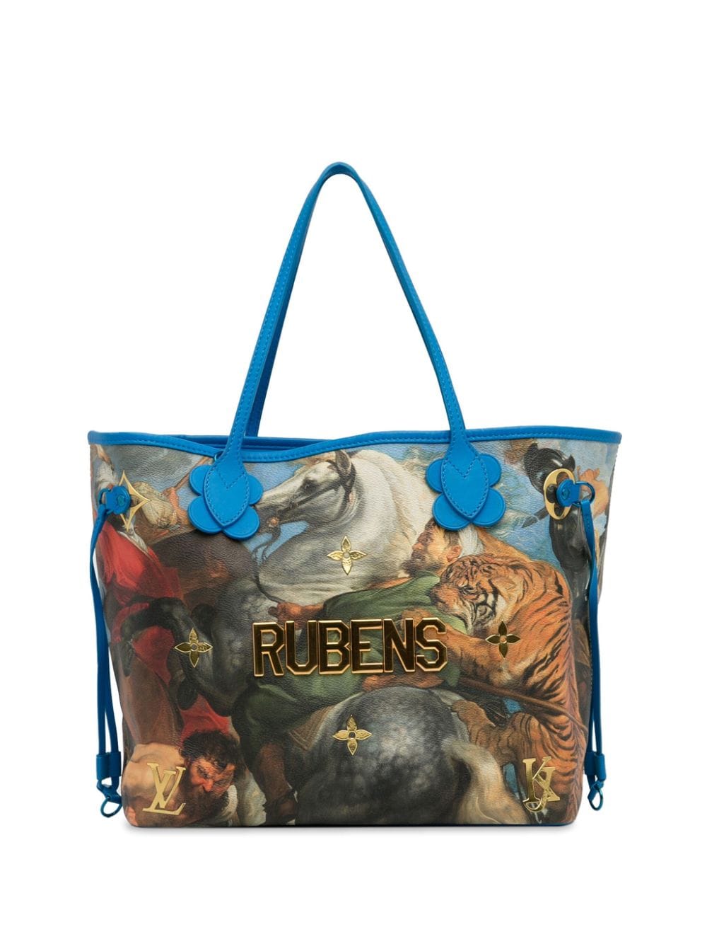 Louis Vuitton Pre-Owned 2017 x Jeff Koons Masters Collection Rubens Neverfull MM tote bag - Blau von Louis Vuitton Pre-Owned