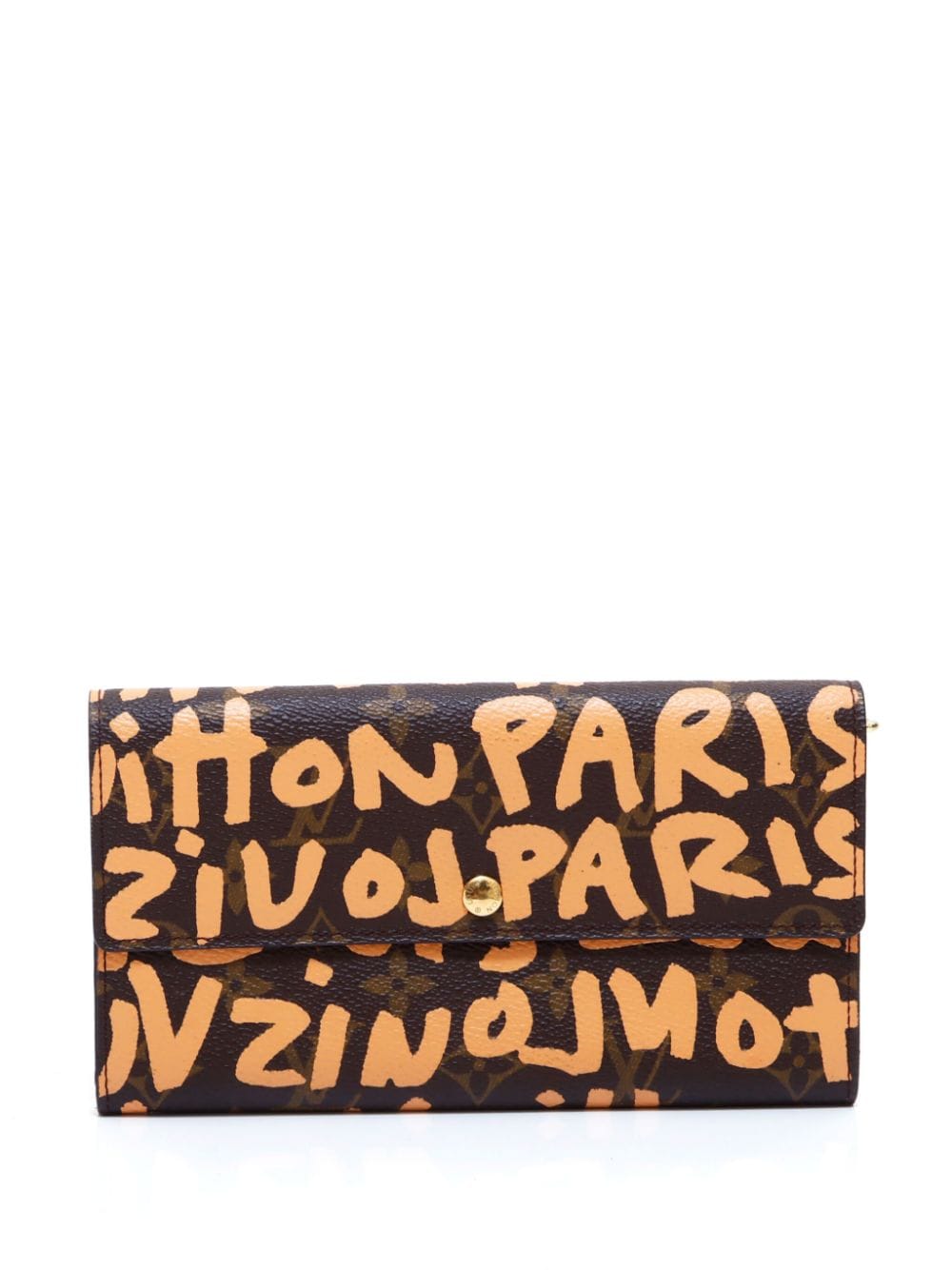 Louis Vuitton Pre-Owned Canvas-Portemonnaie mit Graffiti-Print - Braun von Louis Vuitton Pre-Owned