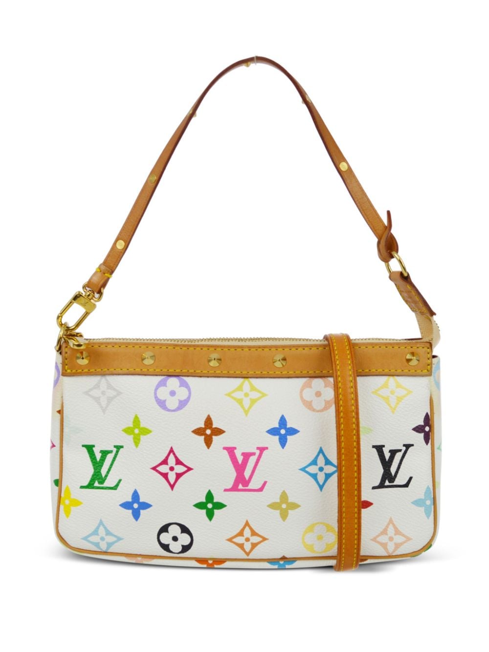 Louis Vuitton Pre-Owned x Takashi Murakami 2003 Pochette Accessoires Clutch - Weiß von Louis Vuitton Pre-Owned