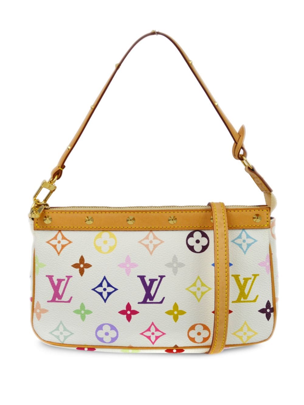 Louis Vuitton Pre-Owned x Takashi Murakami 2003 Pochette Accessoires Clutch - Weiß von Louis Vuitton Pre-Owned