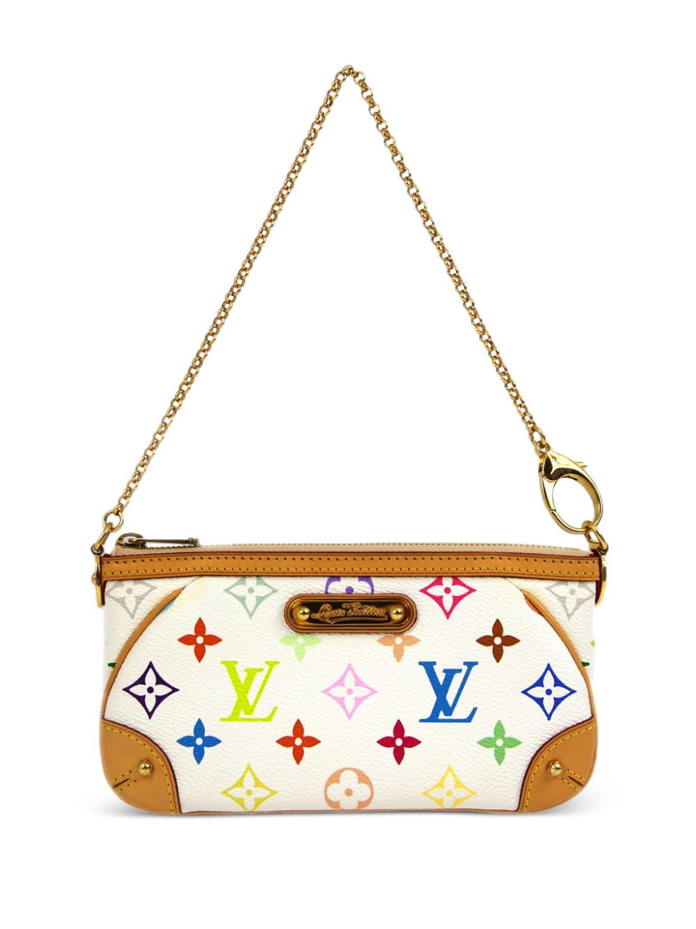 Louis Vuitton Pre-Owned x Takashi Murakami 2013 Pochette Milla MM Clutch - Weiß von Louis Vuitton Pre-Owned