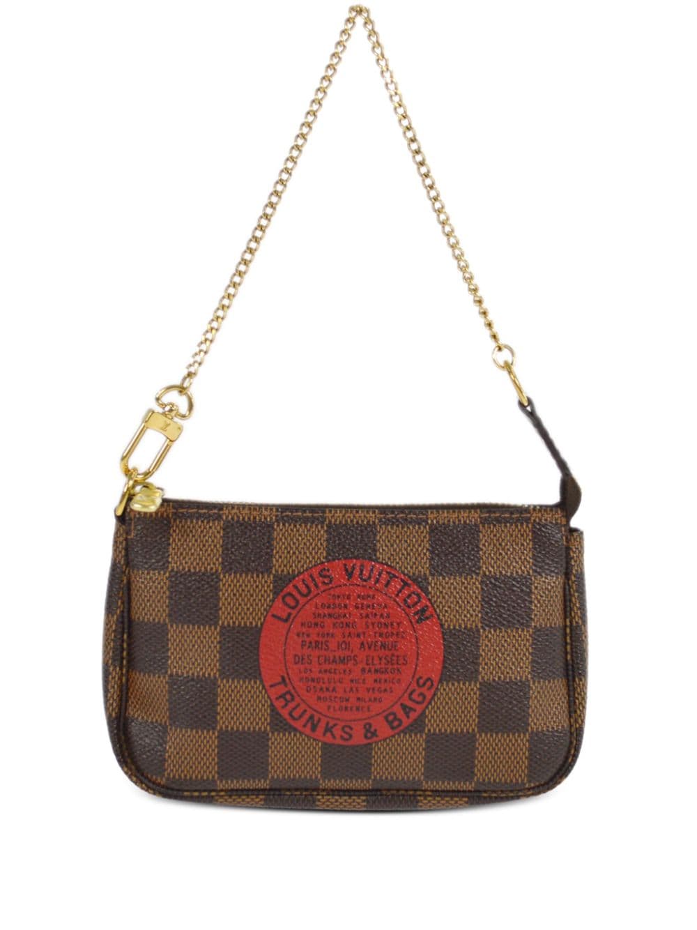 Louis Vuitton Pre-Owned 2008 Damier Ebene Trunk Pochette Accessoires Handtasche - Braun von Louis Vuitton Pre-Owned