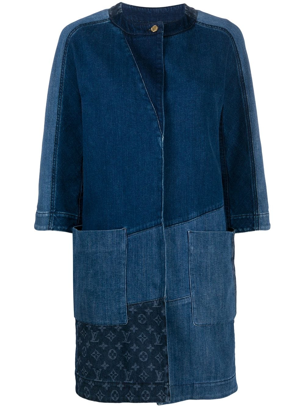 Louis Vuitton Pre-Owned 2010 Jacke im Patchwork-Stil - Blau von Louis Vuitton Pre-Owned